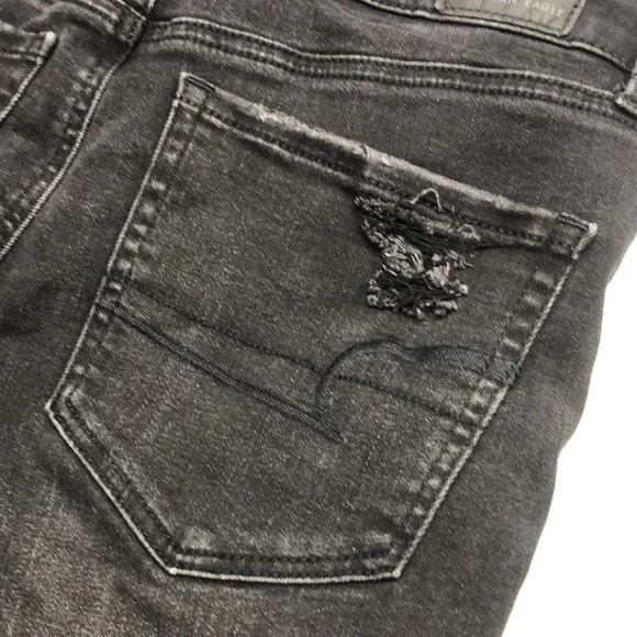 BUTTONFLY AMERICAN EAGLE SUPER HI-RISE SHORTIE JEAN SHORTS 6/28 ⭐️ - Picture 9 of 11